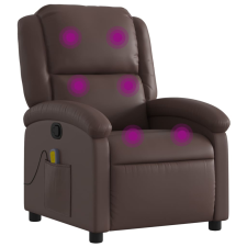 vidaXL barna műbőr dönthető masszázsfotel (371784) masszázsfotel