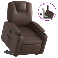 vidaXL barna műbőr felállást segítő dönthető fotel (3204432) bútor