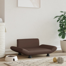 vidaXL Barna műbőr kutyaágy 70 x 45 x 28 cm szállítóbox, fekhely kutyáknak