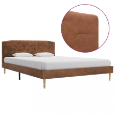 vidaXL Barna művelúr ágykeret 140 x 200 cm ágy és ágykellék