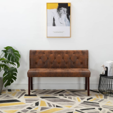 vidaXL barna művelúr pad 120 cm bútor