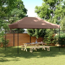 vidaXL Barna összecsukható felugró rendezvénysátor 440x292x315 cm kerti tárolás