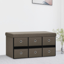 vidaXL barna összecsukható művászon tárolópad 76 x 38 x 38 cm bútor