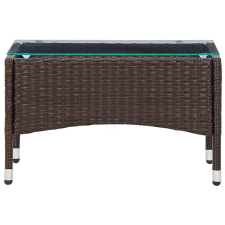 vidaXL barna polyrattan dohányzóasztal 60 x 40 x 36 cm (45906) kerti bútor