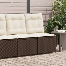 vidaXL barna polyrattan dönthető kerti kanapé párnákkal kerti bútor
