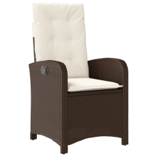 vidaXL barna polyrattan dönthető kerti szék párnákkal (365162) kerti bútor