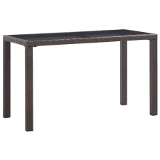 vidaXL barna polyrattan kerti asztal 123 x 60 x 74 cm kerti bútor