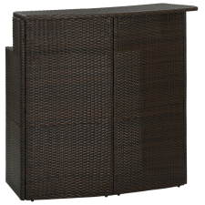 vidaXL barna polyrattan kerti bárasztal 120 x 55 x 110 cm kerti bútor