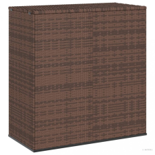 vidaXL Barna polyrattan kerti párnatartó doboz 100 x 49 x 103,5 cm kerti tárolás