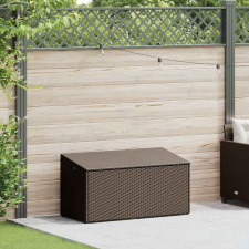 vidaXL barna polyrattan kerti tárolóláda 110x50x58 cm (4104070) kerti tárolás