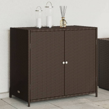 vidaXL barna polyrattan kerti tárolószekrény 83x45x76 cm kerti tárolás
