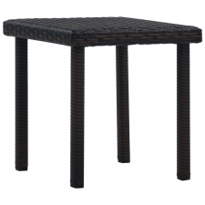 vidaXL Barna polyrattan kerti teázóasztal 40 x 40 x 40 cm kerti bútor