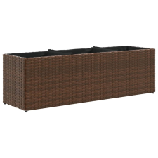 vidaXL barna polyrattan kerti ültetőláda 3 cseréppel 105x30x32 cm (366417) kerti tárolás