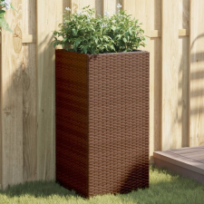 vidaXL barna polyrattan kerti ültetőláda 40x40x80 cm kerti tárolás