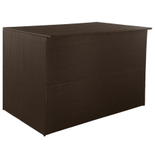 vidaXL barna polyrattan kültéri tárolóláda 150 x 100 x 100 cm kerti tárolás