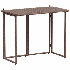 vidaXL barna polyrattan összecsukható kerti asztal 90x51x75 cm (4108255) kerti bútor