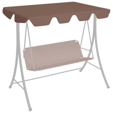 vidaXL barna pótponyva kerti hintaágyhoz 226 x 186 cm 270 g/m² kerti bútor