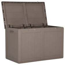 vidaXL barna PP rattan kerti tárolóláda 180 L (151231) kerti tárolás
