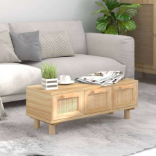 vidaXL barna szerelt fa és tömör fenyőfa dohányzóasztal 80x40x30 cm bútor