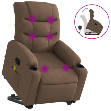 vidaXL barna szövet felállást segítő dönthető masszázsfotel (3206658) masszázsfotel