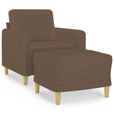 vidaXL barna szövet kanapéfotel lábtartóval 60 cm (3201187) bútor