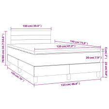 vidaXL barna szövet rugós és LED-es ágy matraccal 120x190 cm ágy és ágykellék