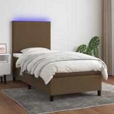 vidaXL barna szövet rugós és LED-es ágy matraccal 90x190 cm ágy és ágykellék