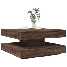 vidaXL barna tölgy dohányzóasztal 360 fokban forgatható 70x70x34,5 cm bútor