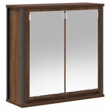 vidaXL barna tölgy fürdőszoba fali szekrény tükörrel 60x21x60 cm (861901) fürdőszoba bútor