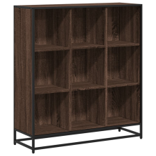 vidaXL barna tölgy szerelt fa és fém könyvszekrény 97,5x33x107,5 cm (3300864) bútor
