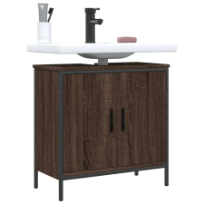 vidaXL barna tölgy szerelt fa fürdőszobai mosdószekrény 60x30x60 cm fürdőszoba bútor