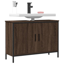 vidaXL barna tölgy szerelt fa fürdőszobai mosdószekrény 80x30x60 cm fürdőszoba bútor