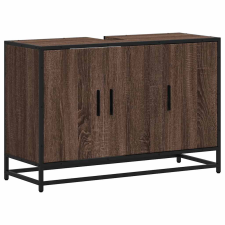 vidaXL barna tölgy szerelt fa fürdőszobai mosdószekrény 90x33x60 cm (849273) fürdőszoba bútor