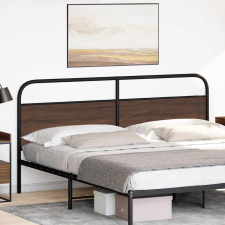 vidaXL barna tölgy színű acél és szerelt fa fejtámla 190 cm (4100344) ágy és ágykellék