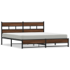 vidaXL barna tölgy színű fém ágykeret matrac nélkül 180 x 200 cm (3308512)