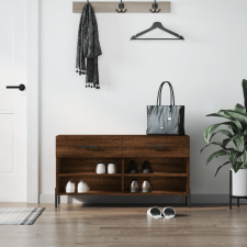 vidaXL barna tölgy színű műfa cipőpolc 102x35x55 cm bútor