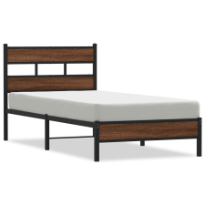 vidaXL barna tölgy színű szerelt fa ágykeret matrac nélkül 107x200 cm (4017304) ágy és ágykellék