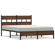 vidaXL barna tölgy színű szerelt fa ágykeret matrac nélkül 140x190 cm (4017308) ágy és ágykellék