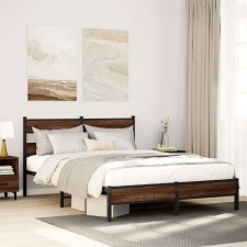 vidaXL barna tölgy színű szerelt fa ágykeret matrac nélkül 160x200 cm ágy és ágykellék