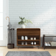 vidaXL barna tölgy színű szerelt fa cipősszekrény 70x36x60 cm bútor