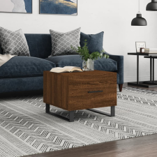 vidaXL barna tölgy színű szerelt fa dohányzóasztal 50x50x40 cm bútor