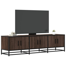 vidaXL barna tölgy színű szerelt fa és fém TV-szekrény 150x35x41 cm bútor