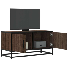 vidaXL barna tölgy színű szerelt fa és fém TV-szekrény 80x34,5x40 cm bútor