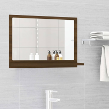 vidaXL Barna tölgy színű szerelt fa fürdőszobatükör 60x10,5x37 cm fürdőszoba kiegészítő