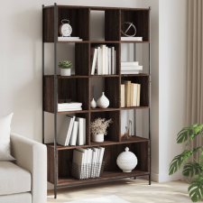 vidaXL barna tölgy színű szerelt fa könyvszekrény 102x28x172 cm bútor