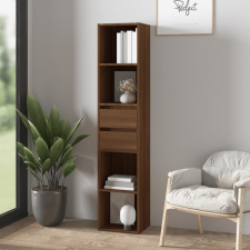 vidaXL barna tölgy színű szerelt fa könyvszekrény 36 x 30 x 171 cm bútor
