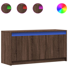 vidaXL barna tölgy színű szerelt fa LED-es TV-szekrény 100x34x50 cm (852214) bútor