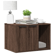 vidaXL barna tölgy színű szerelt fa macskaalomdoboz 60 x 40 x 40 cm macskafelszerelés
