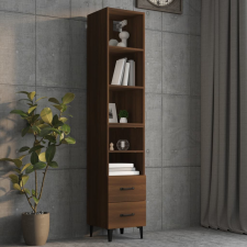 vidaXL barna tölgy színű szerelt fa magasszekrény 34,5x34x180 cm bútor