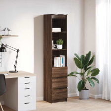 vidaXL barna tölgy színű szerelt fa magasszekrény 37,5x35x180 cm bútor